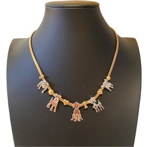 Bella Jack Adorable Dog Charm Necklace Showcasing a variety of breeds.
